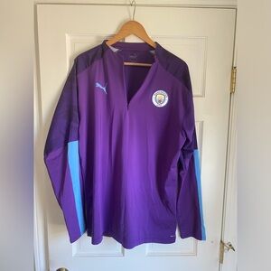 Puma Manchester City Training 1/4 Zip Top Purple/blue Size:XL MSRP:$75